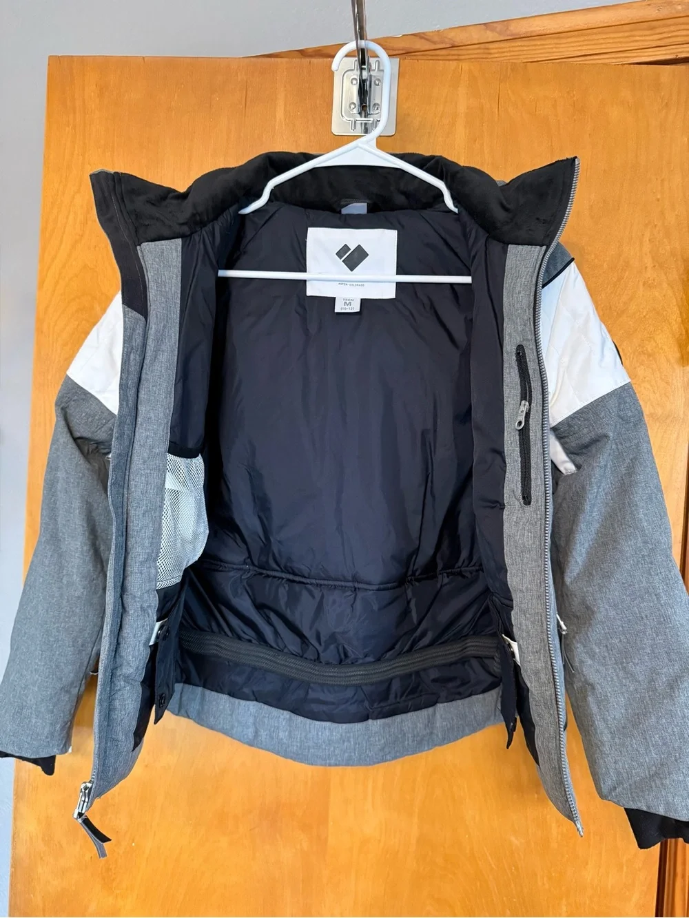 Obermeyer Girls' Rayla Jacket (Style #31064) - Two-Tone Gray Heather & White